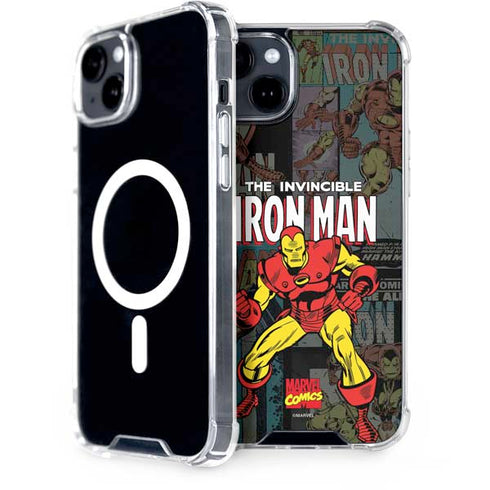 Marvel Classic Comics Iron Man Action Vintage iPhone 15 MagSafe Case